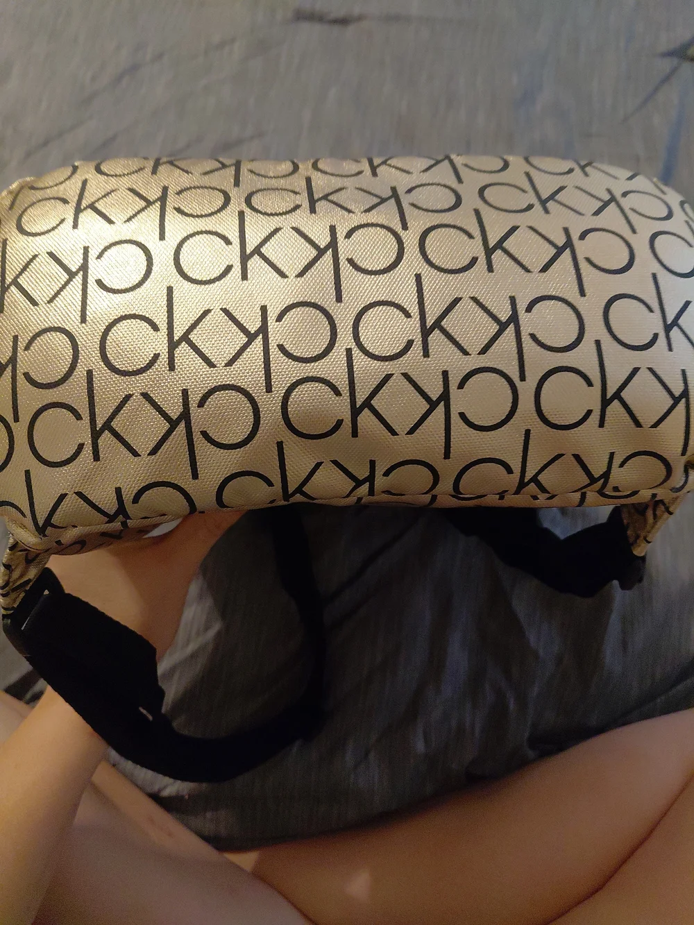 Calvin Klein Gold Logo-Print Backpack